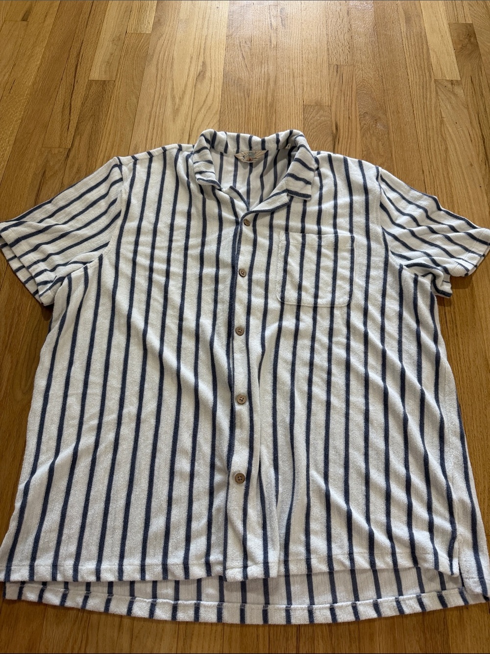 Faherty Cabana Towel Terry Striped Button Down Sz XXL